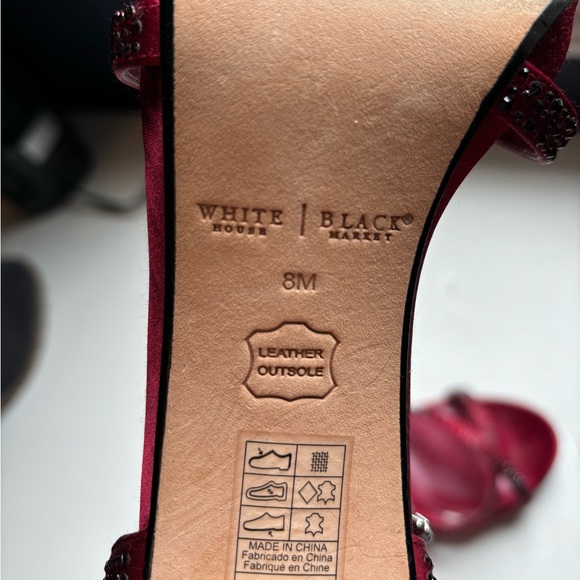 Strappy Red rhinestone sandals - Picture 5 of 7